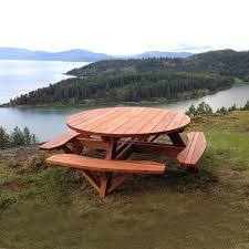 Round Picnic Table Plans Diy Outdoor