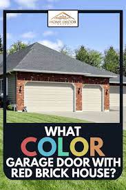Color Garage Door With Red Brick House