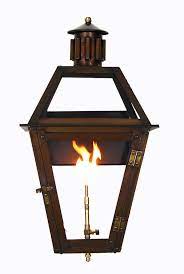 This solid copper lantern features classic new orleans styling the electric orleans, uses two 60 watt candelabra bulbs, not included and is etl certified. Vieux Carre The Gas Light Company
