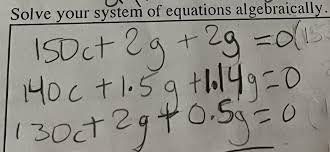 Equations Algebraically 150c 2g