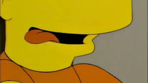 bart simpson licks his lips for an hour