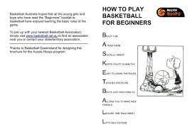 how to play basketball for beginners