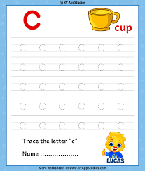trace lowercase letter c worksheet