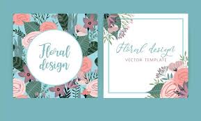Vector Templates With Flowers Design For Card Poster
