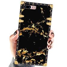 Which iphone 7 plus cases, covers or skins could you buy. Square Case Compatible Iphone 7 Plus Iphone 8 Plus Case Black Marble Luxury Elegant Soft Shock Protection Case Cover Compatible Iphone 7 Plus 8 Plus 5 5 Inch Buy Online In Mongolia At Mongolia Desertcart Com Productid 130134792