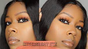 reverse cat eye make up for black