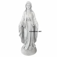 White Madonna Notre Dame Garden Statue