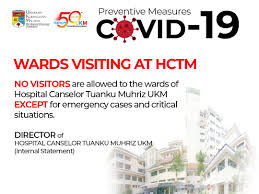 1 universiti kebangsaan malaysia medical. Ukm Malaysia On Twitter No Wards Visiting At Hctm Covid19 Stayathome Day3 Malaysia Ukm Hctm Ukmprihatin Ukmsharing