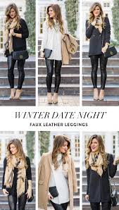 See the full post here 9. Spanx Leather Leggings Styled 20 Different Ways Lillies And Lashes Winter Date Night Outfits Faux Leather Leggings Outfit Outfits With Leggings
