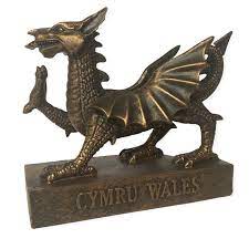 Antique Gold Welsh Dragon Ornament