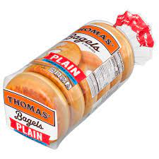 thomas bagels plain pre sliced