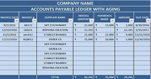 Download Accounts Payable With Aging Excel Template