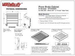 6 drawer press brake tool cabinet