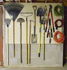 Hanging Yard Tools On A Pegboard For