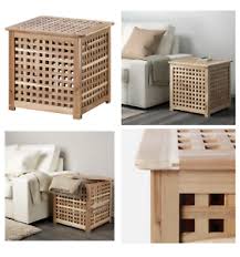 It is designed to be assembled by just about anybody with little more than an allen wrench. Ikea Hol Acacia Solid Wooden Storage Box Laundry Basket Side Table Coffee Table Ebay