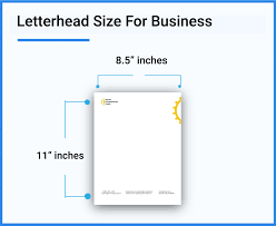 letterhead size dimensions inches