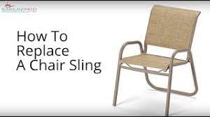 how to replace a chair sling you