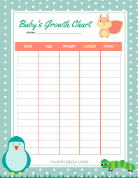 Free Babys Growth Chart Printable Scrapbooking Baby