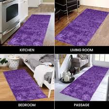 purple polyester floor runner size 50