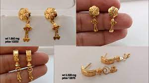 simple daly wear gold earrings designs