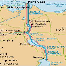 It is 101 miles long and 984 feet wide at its narrowest point, running between port said on the mediterranean sea. The Strategic Importance Of The Suez Canal Source Download Scientific Diagram