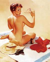 Amazon.com: Metal Tin Sign Vintage Decoration Beach Nude Pin Up Girl for  Cofe Home Kitchen Office Bar Restaurant Dorm Club or Garage 12 X 8 : Home  & Kitchen