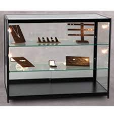 lighted display case glass shelves