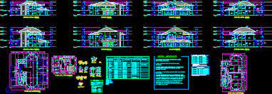 Two Y House In Autocad Cad