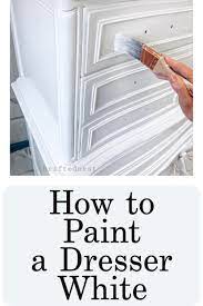 how to paint furniture white thrifted