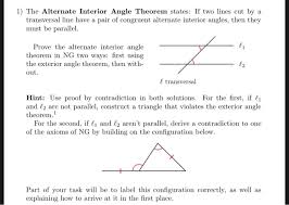 the alternate interior angle theorem