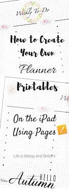 create planner printables on the ipad