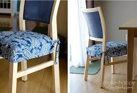 Dining chairs typically hold up longer than their fabric seats, but don't assume yours are a loss because you've never upholstered. Make Happy Dining Chair Slipcovers Slipcovers For Chairs Dining Chair Seat Covers Seat Covers For Chairs