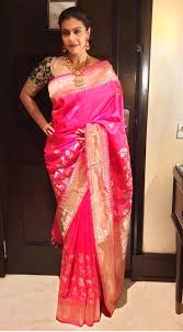 kajol devgan s pretty pink saree