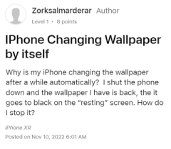 iphone wallpaper turns black or