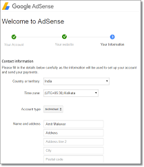 create adsense account for a new