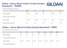Gildan Hooded Sweatshirt Size Chart Edge Engineering And