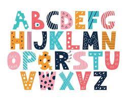 alphabet letters vector art icons and