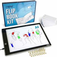Flip Book Kit With Light Pad A4 Led Light Box For Drawing And Tracing 360 Sh Ebay