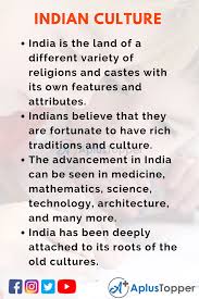 10 lines on indian culture for students