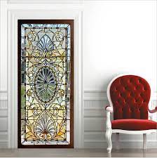 3d Self Adhesive Stained Glass Door