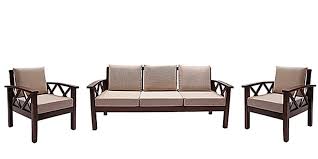 mariana teak wood sofa set 3 1
