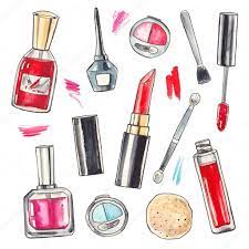 watercolor makeup s set stock