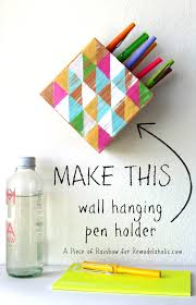 Make A Modern Wall Hanging Pen Holder