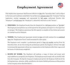 employment contract in msia