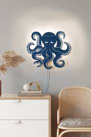 Octopus Lamp Kids Room Decor Wall