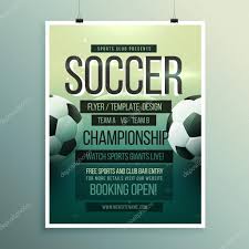 Soccer Tournament Championship Game Flyer Brochure Template Stock