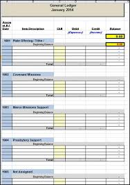 Free Church Tithe And Offering Spreadsheet General Ledger