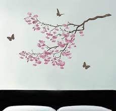 Stencil Cherry Blossoms Tree Branch