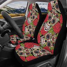 Dead Mexican Skull Car Seat Covers