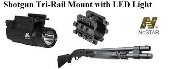 Shotgun Tri Rail Mount With Led Light Nc280